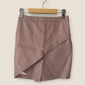 Dynamite Faux Leather Asymmetrical Mini Skirt